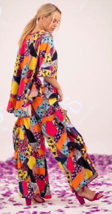 2 Piece Print Duppioni