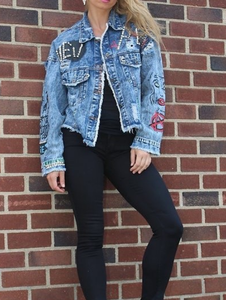 Denim Graffiti Jacket