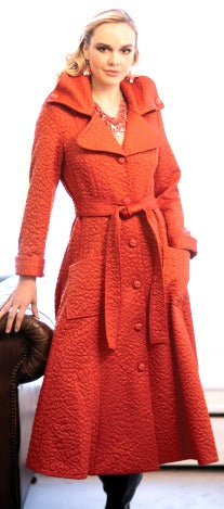 Knit Cheetah Pattern Line Long Coat