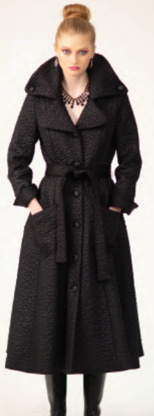 Knit Cheetah Pattern Line Long Coat