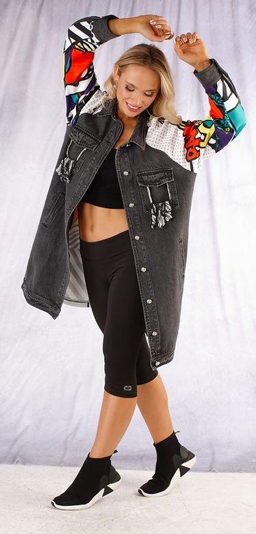 Stone Washed Denim Long Jacket – pwcollections